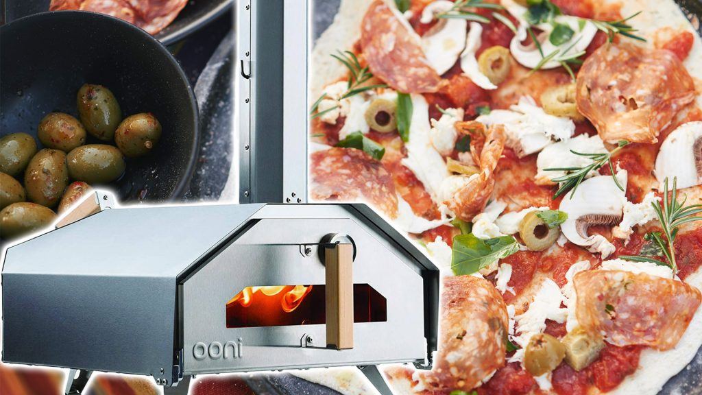 Pizzaugn och en pizza