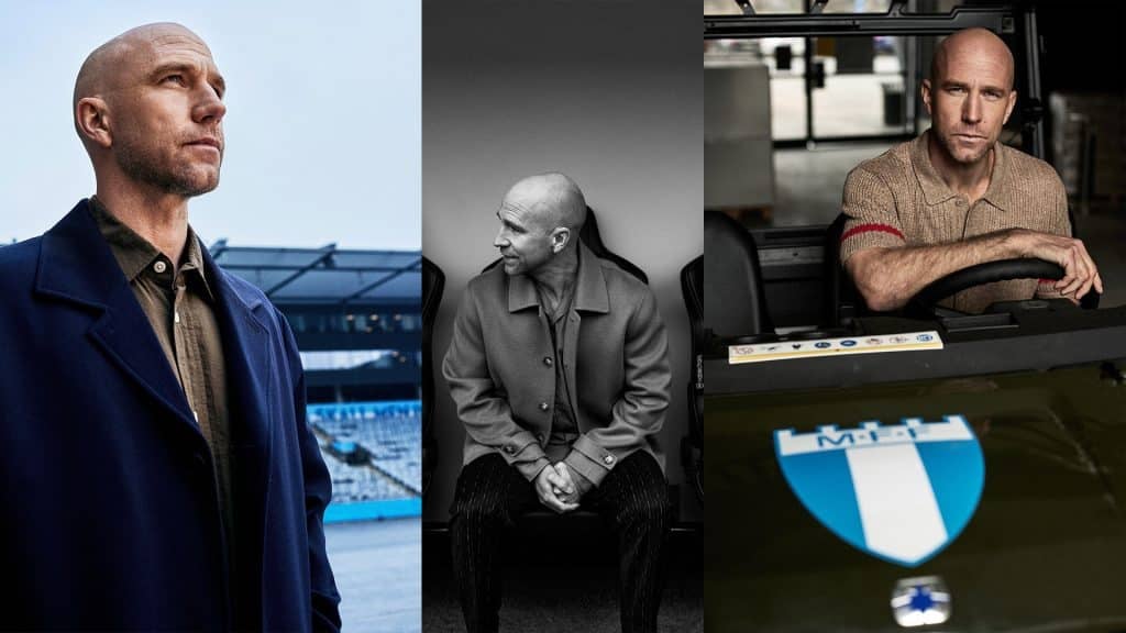 Malmö FF:s tränare Henrik Rydström fotograferad för tidningen Café.