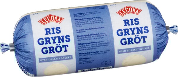 Förpackning med Lecora risgrynsgröt utan socker