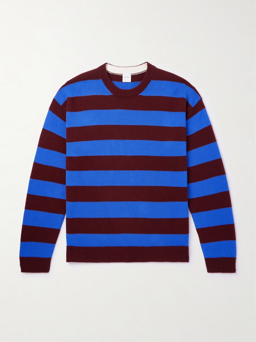 Blå- och brunrandig stickad tröja från Paul Smith