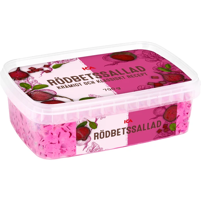 Burk med rödbetssallad från Ica