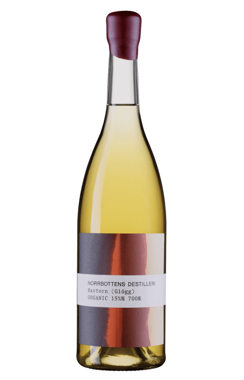 Flaska med Norrbottens Destilleri Havtornsglögg