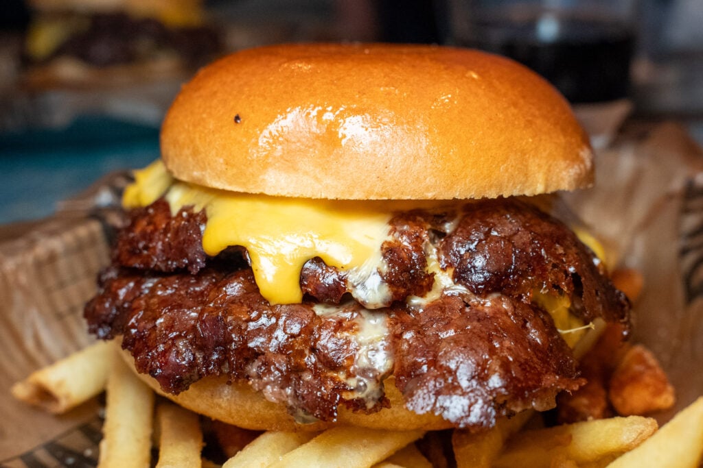 hamburgare från Diné Burgers