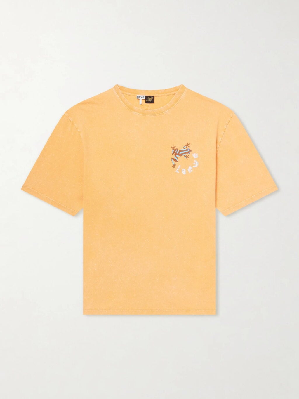 Gul t-shirt med randig groda på bröstet från Loewe