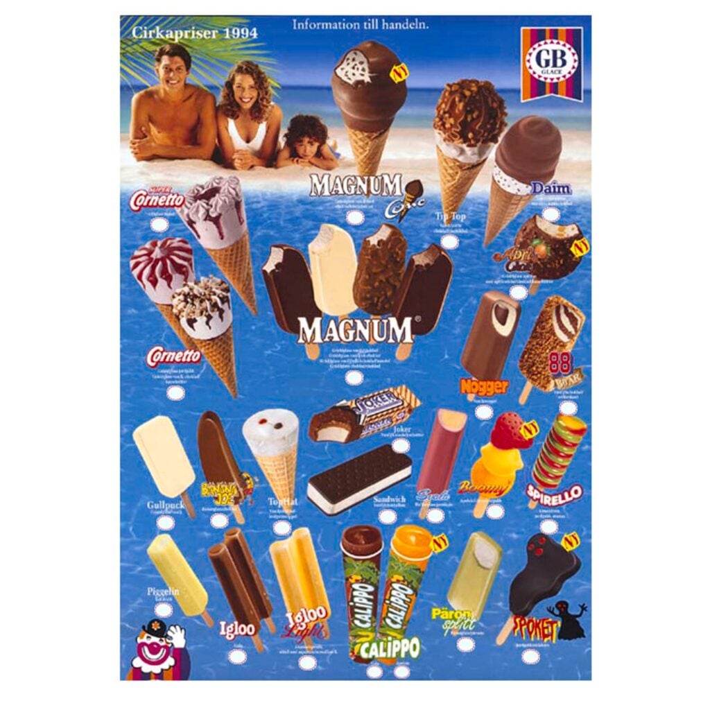 GB Glace-affisch från 1994