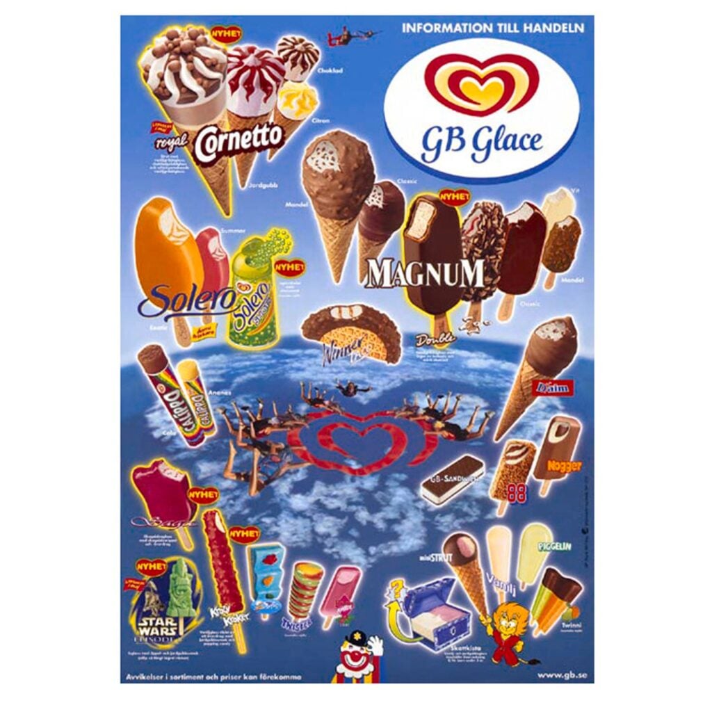 GB Glace-affisch från 1999