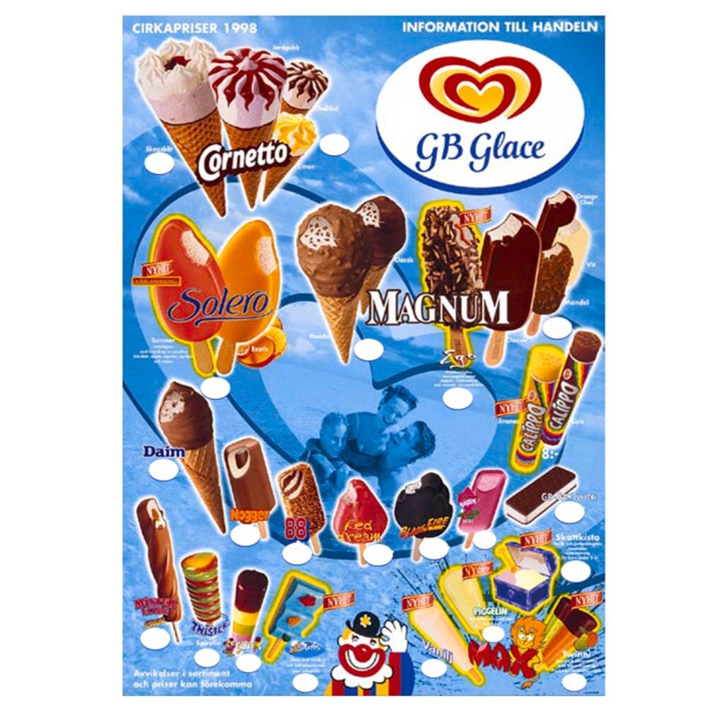 GB Glace-affisch från 1998