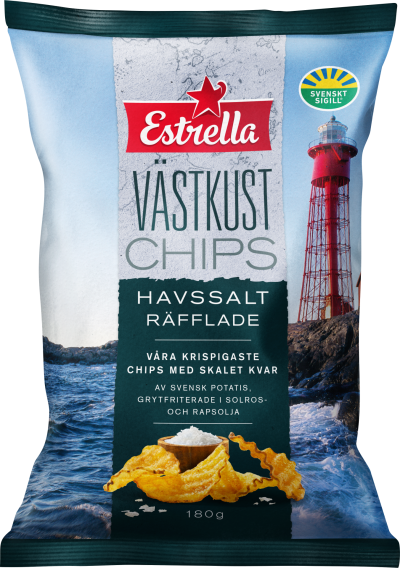 Västkustchips från Estrella med smak av havssalt