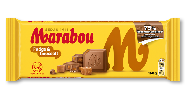 Marabouchoklad med smak av Fudge & Havssalt