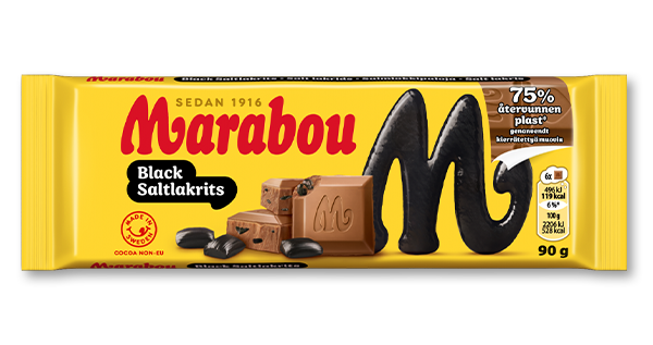 Marabouchoklad med smak av Black Saltlakrits