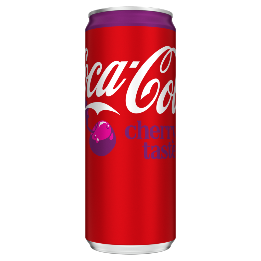 En burk med Coca-Cola Cherry