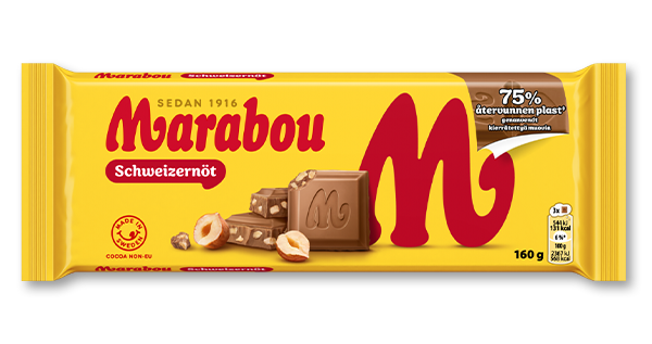 Marabouchoklad med smak av Schweizernöt