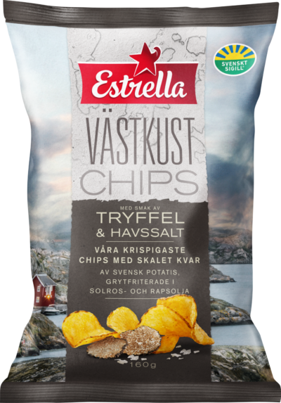 Chipspåse från Estrella med smak av tryffel