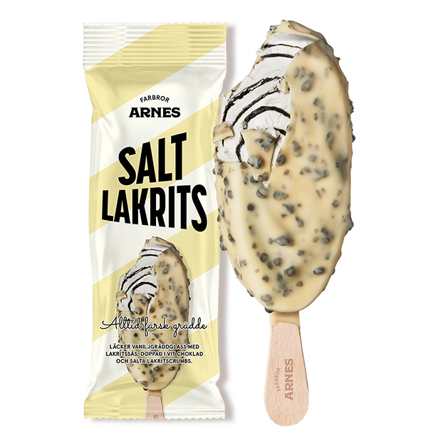 Fabrbror Arnes Saltlakritsglass från Triumf Glass