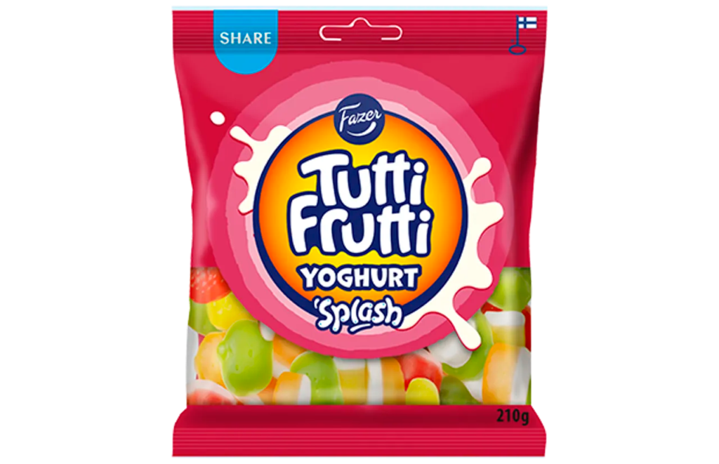 En påse med Tutti Frutti Yoghurt Splash