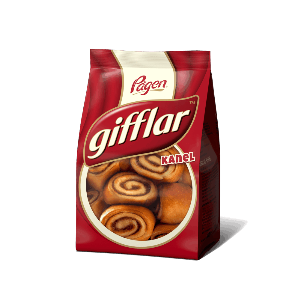 Påse med gifflar med kanelsmak