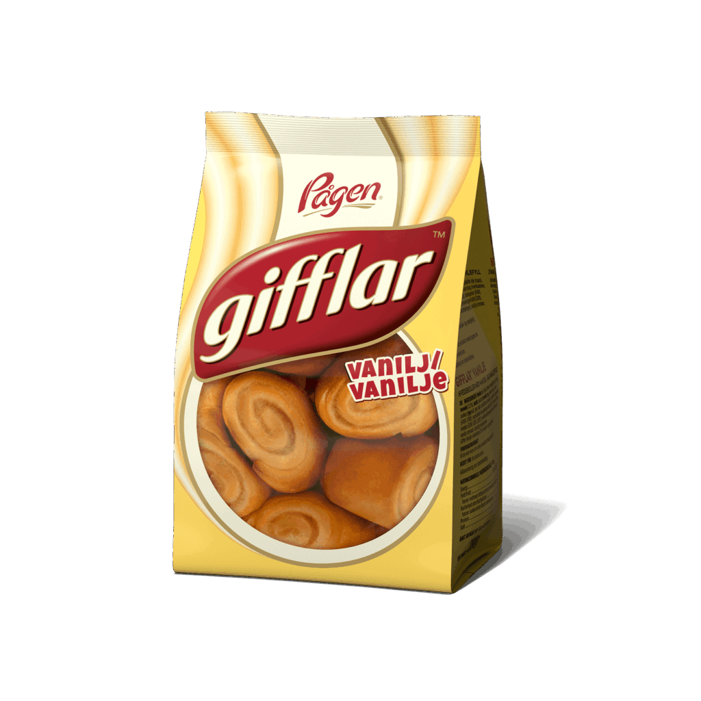 Påse med gifflar med vaniljsmak