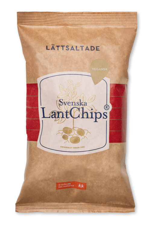 En påse lättsaltade Lantchips