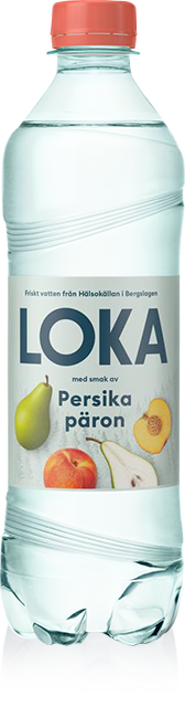 Flaska med Loka Persika Päron