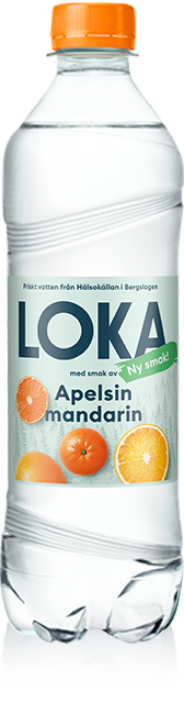 Flaska med Loka Apelsin Mandarin