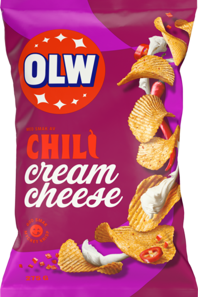 Chipspåse med Chili Cream Cheese-smak