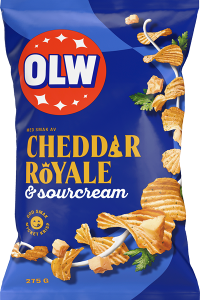 Chipspåse med Cheddar Royale & Sourcream-smak
