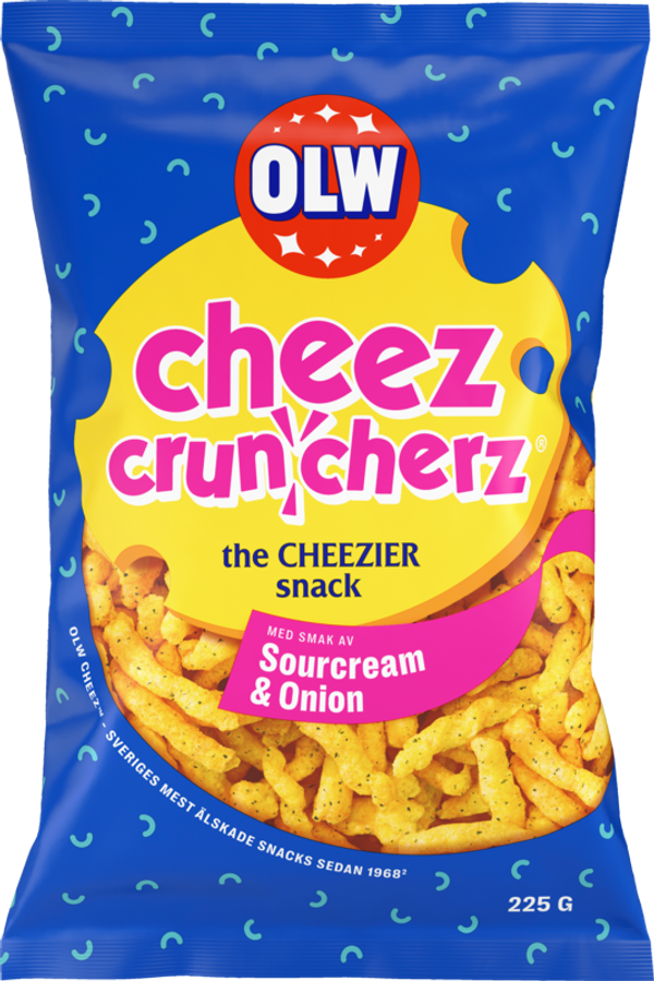 Påse med Cheez Cruncherz Sourcream & Onion från OLW