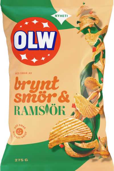 Chipspåse med Brynt smör & ramslök-smak