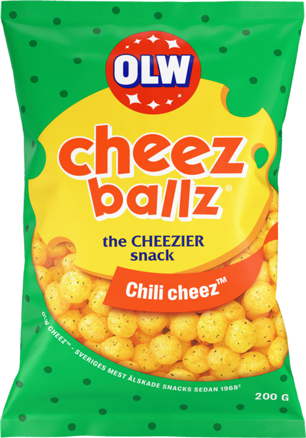 Påse med Cheez Ballz Chili Cheez från OLW