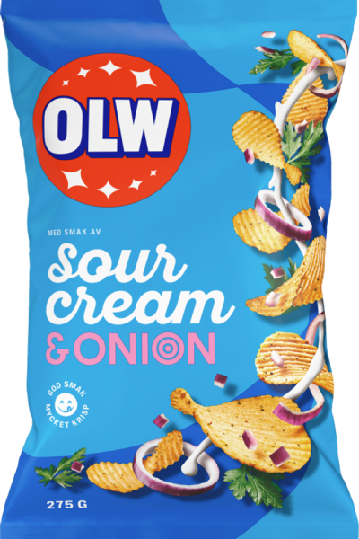 Chipspåse med Sourcream & Onion-smak