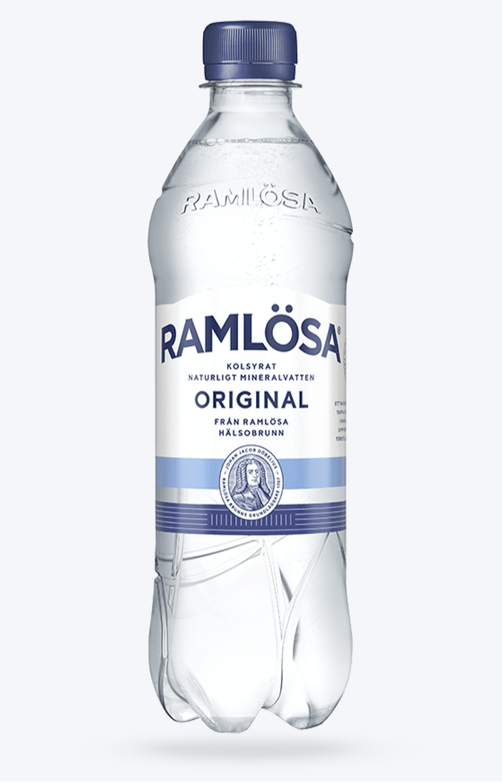 En flaska Ramlösa med smaken original