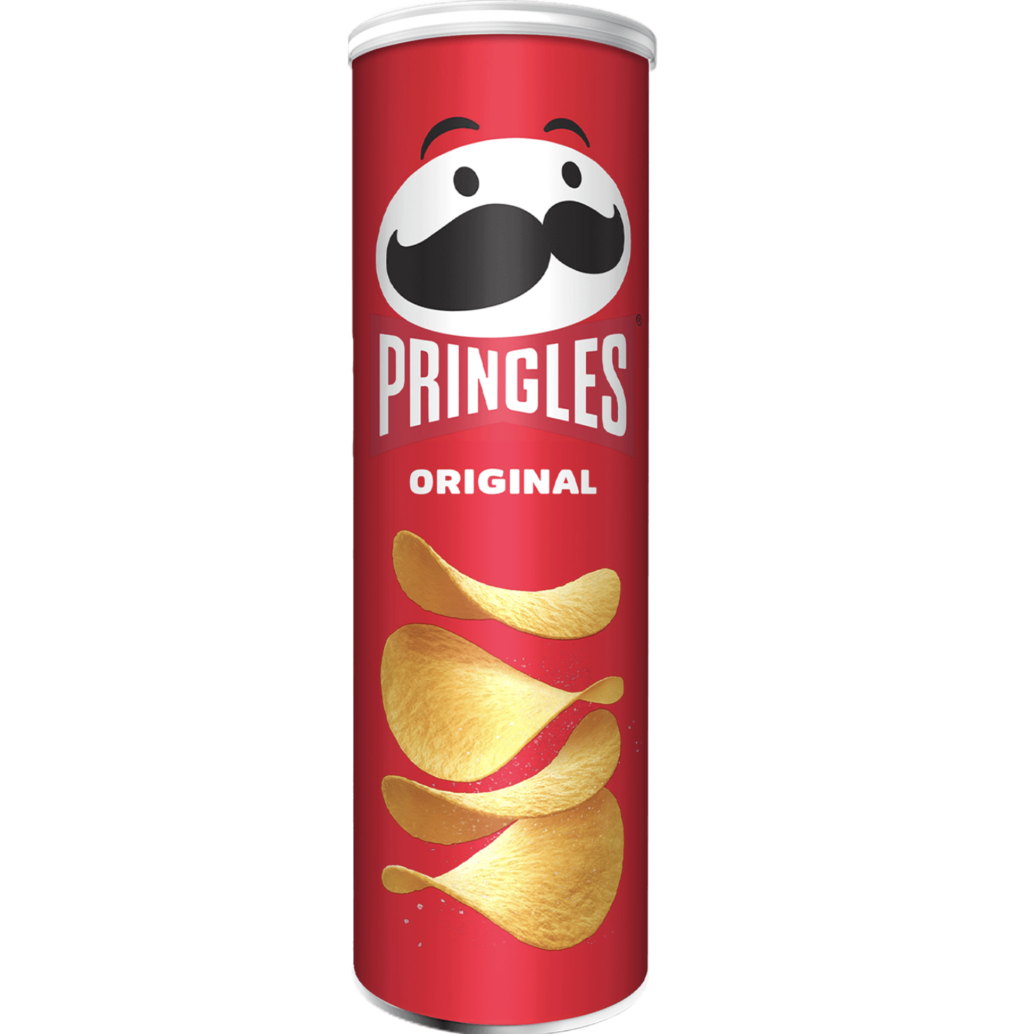 Förpackning med Pringleschips med smaken original