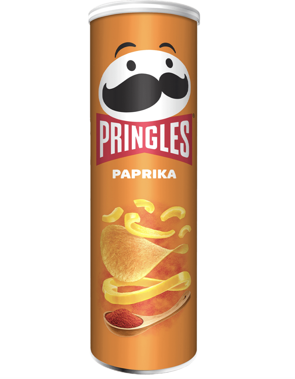 Förpackning med Pringleschips med smaken Paprika