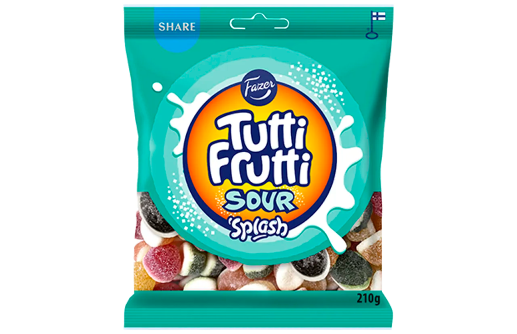 En påse med Tutti Frutti Sour Splash