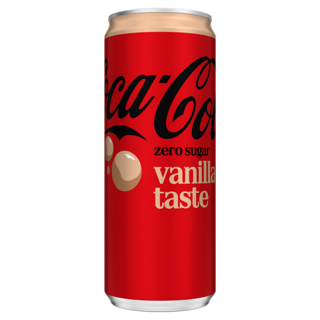 En burk med Coca-Cola Zero Vanilla