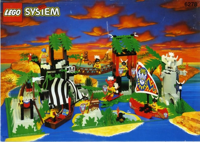 Kartong med Lego-byggsatsen Enchanted Island