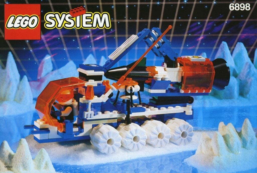 Kartong med Lego-byggsatsen Ice-Sat V