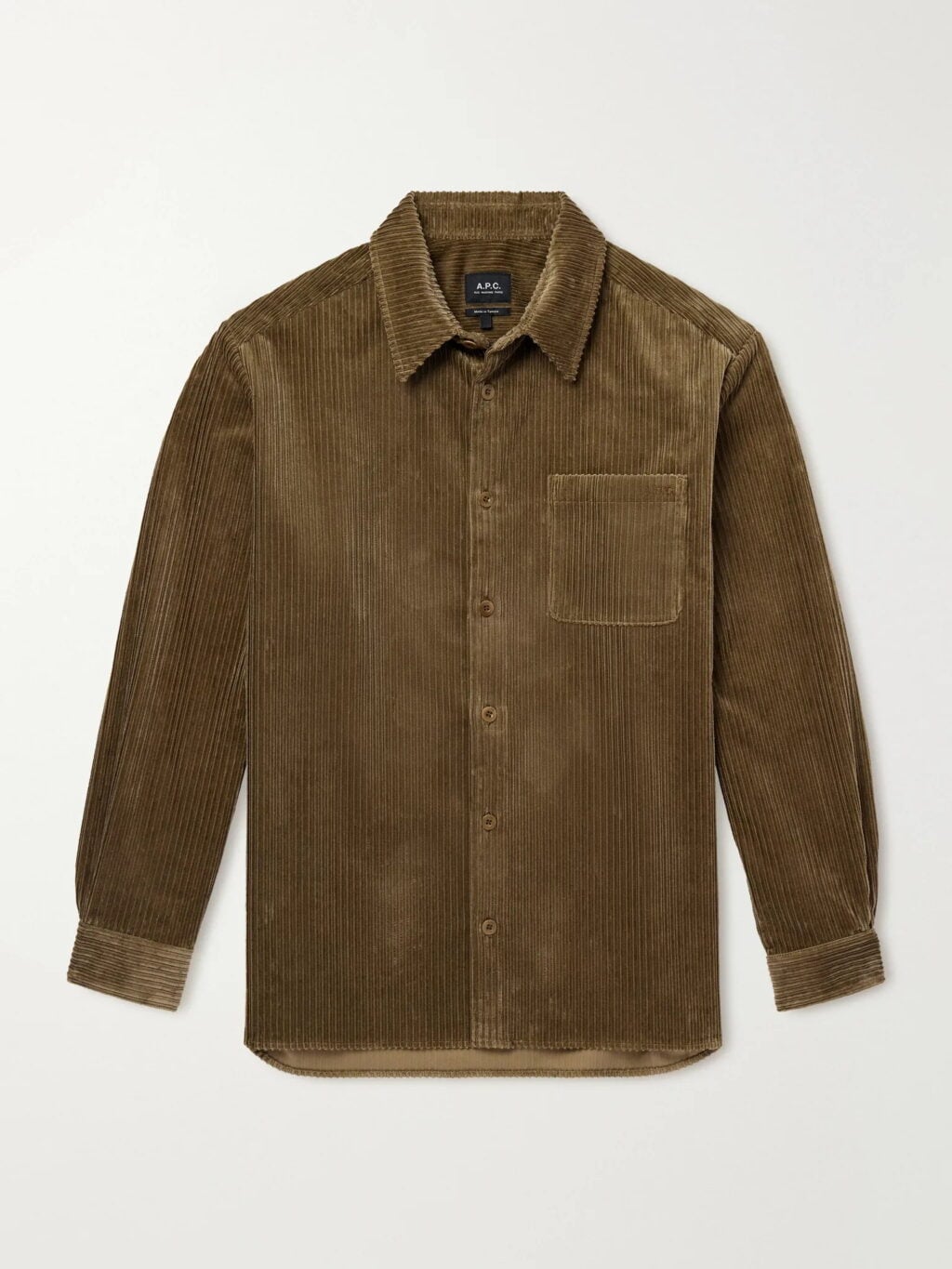 Grönbrun manchesrterskjorta från A.P.C.