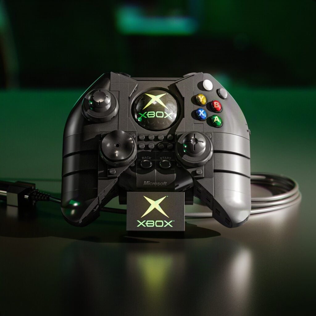 Byggsats föreställande Xbox-handkontrollen The Duke.