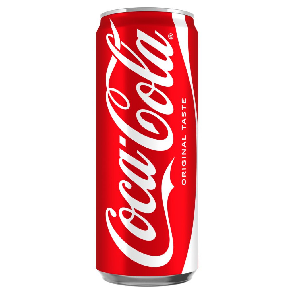 Röd burk med Coca-Cola