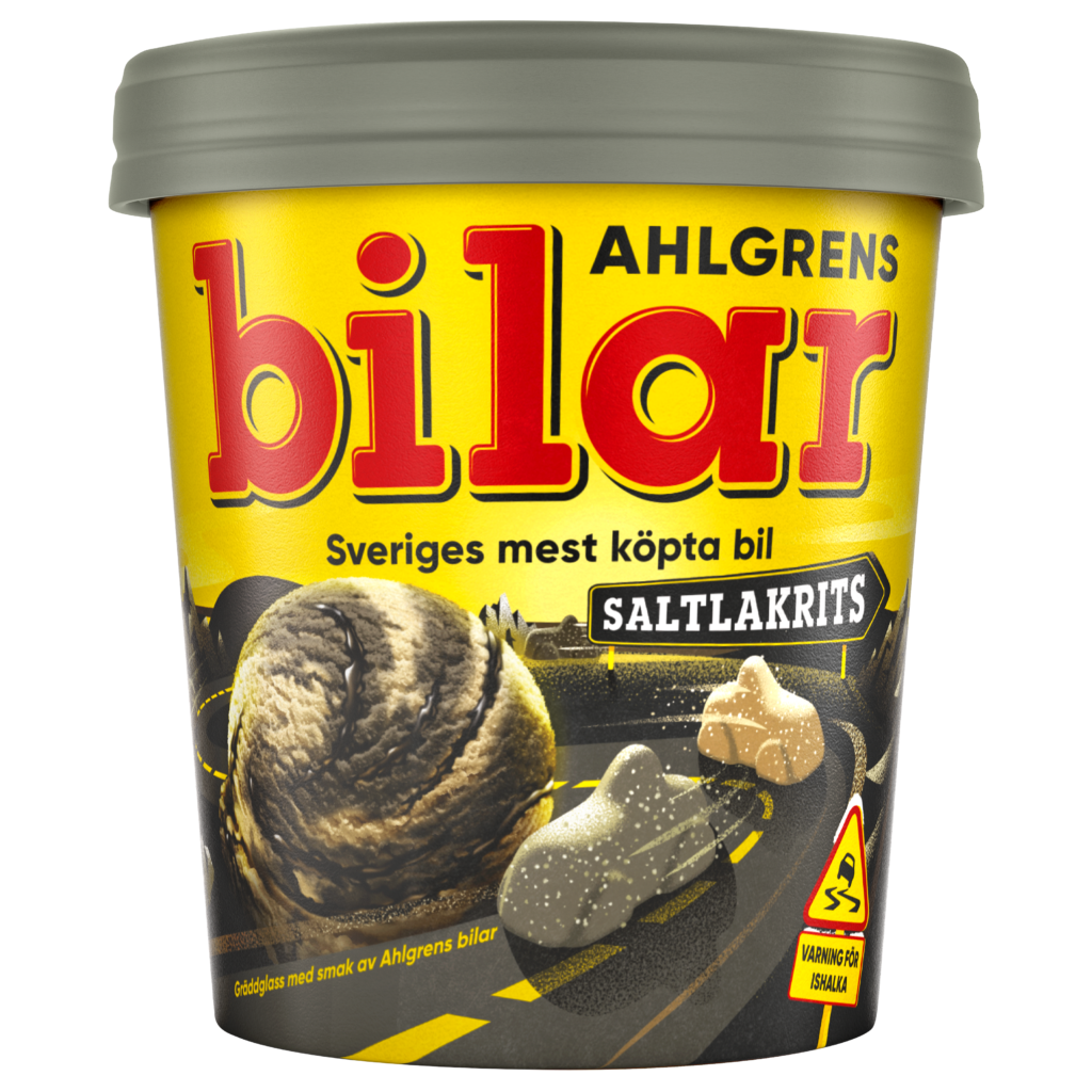 Glassburk med smak av Ahlgrens bilar Saltlakrits