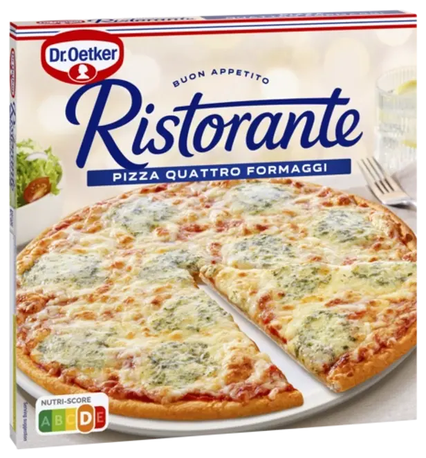 Dr Oetker-pizza med smaken Quattro Formaggi