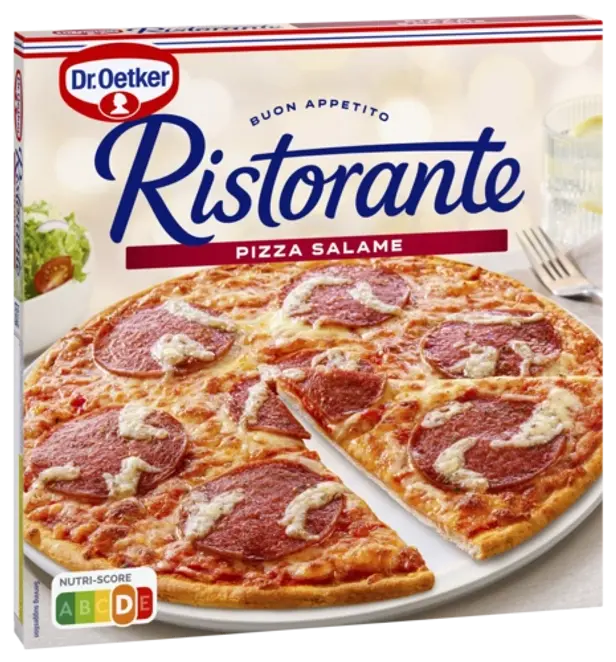 Dr Oetker-pizza med smaken salame