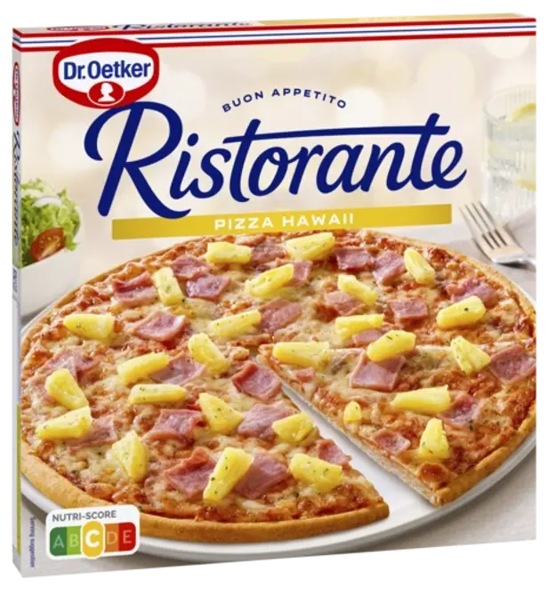 Dr Oetker-pizza med smaken hawaii