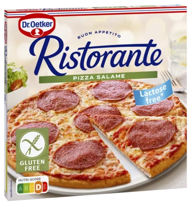 Dr Oetker-pizza med smaken Gluten Free Salame