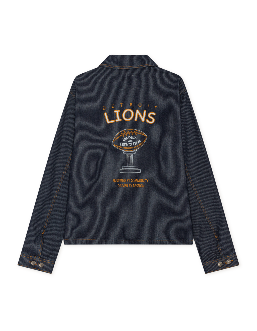 Denimjacka med Detroit Lions-tryck