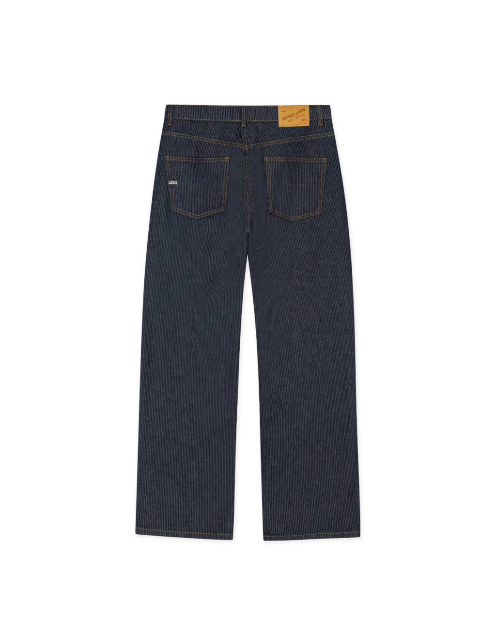 Mörkblå jeans med Detroit Lions-tryck.