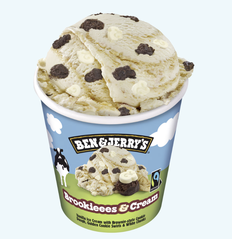 Glass från Ben & Jerry's med smaken Brookies & Cream