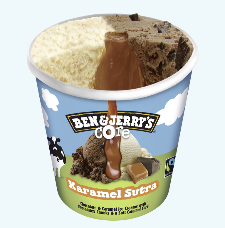 Glass från Ben & Jerry's med smaken Karamel Sutra
