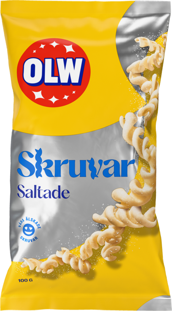 Påse med saltade skruvar från OLW.